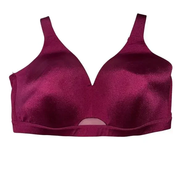 Cacique Bra 42F Pink Purple Fuchsia Lightly-Lined No Wire - Picture 6 of 6